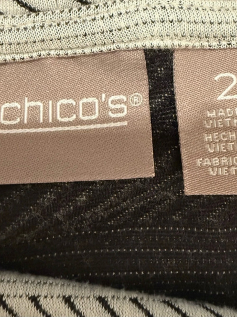 Chico's Cream and Gray Striped Cowl Neck Sweater - Picture 3 of 3